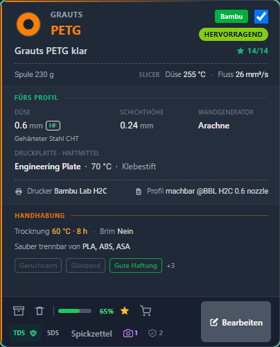 FilamentPilot App Screenshot